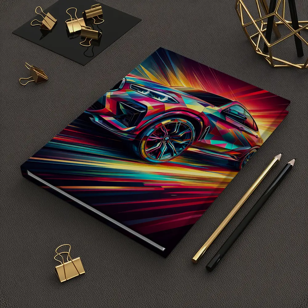 BMW X6M Bold Colorful Abstract Speed Art – Notebooks