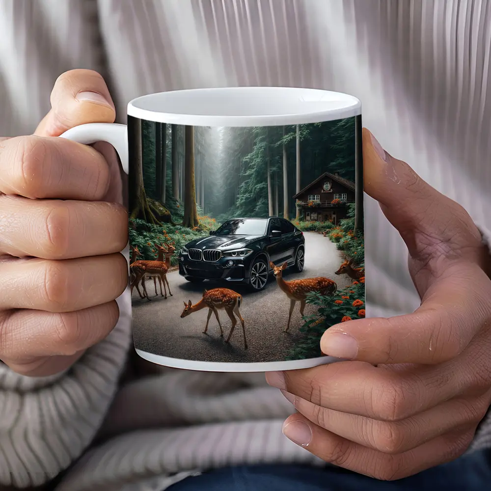 BMW X6M Black Forest Deer Encounter – Mugs