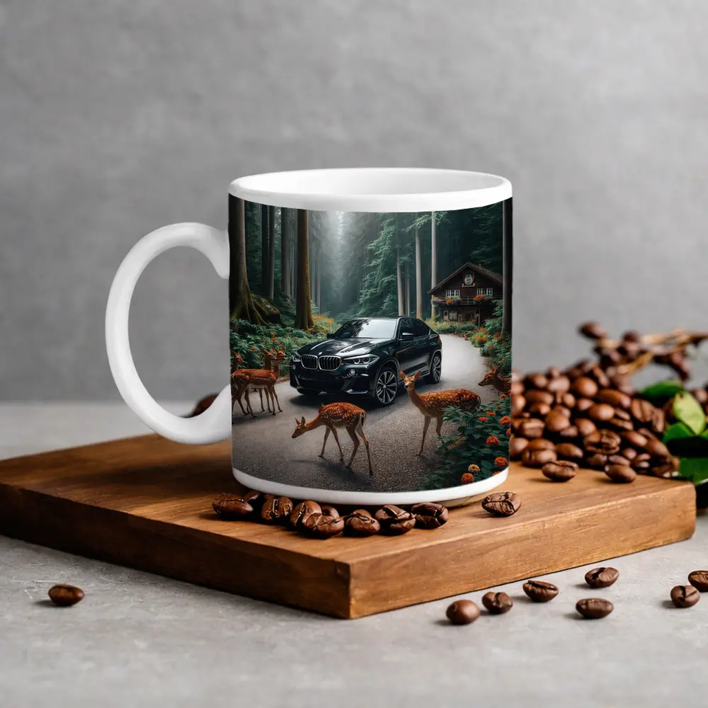 BMW X6M Black Forest Deer Encounter – Mugs