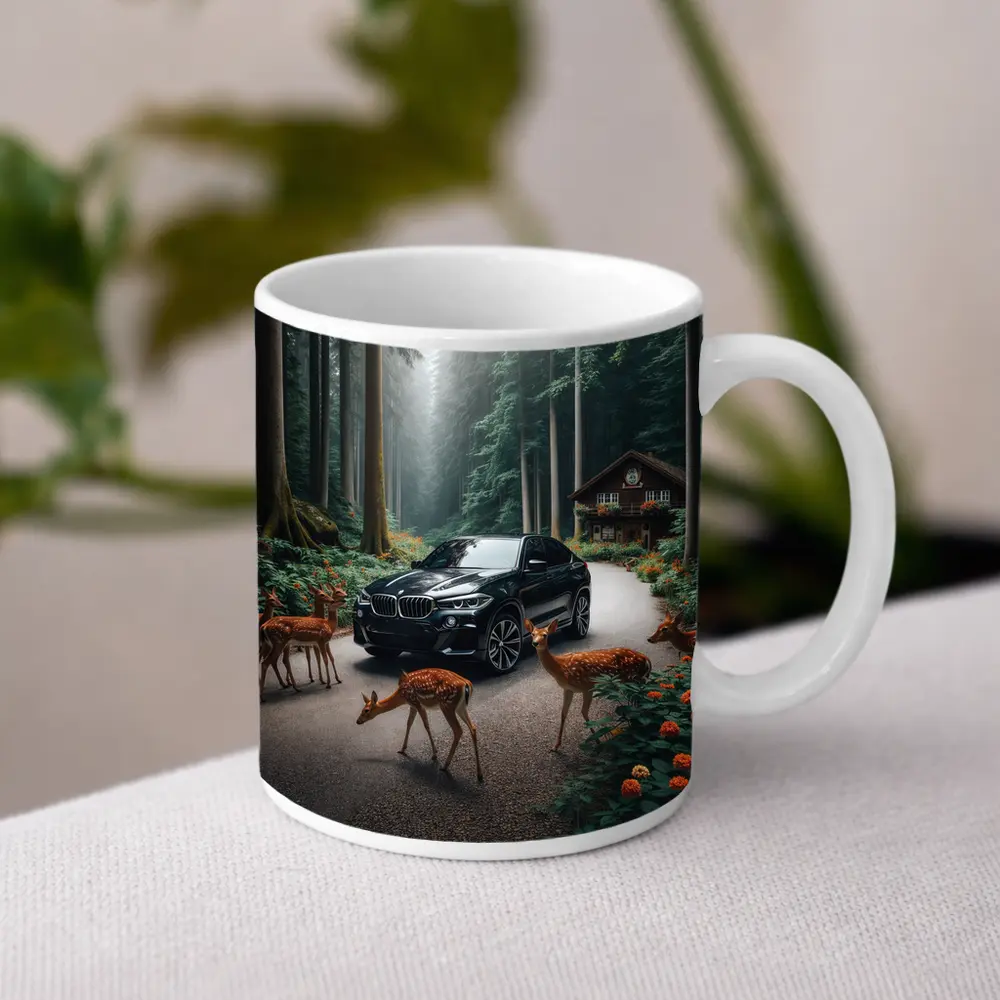 BMW X6M Black Forest Deer Encounter – Mugs