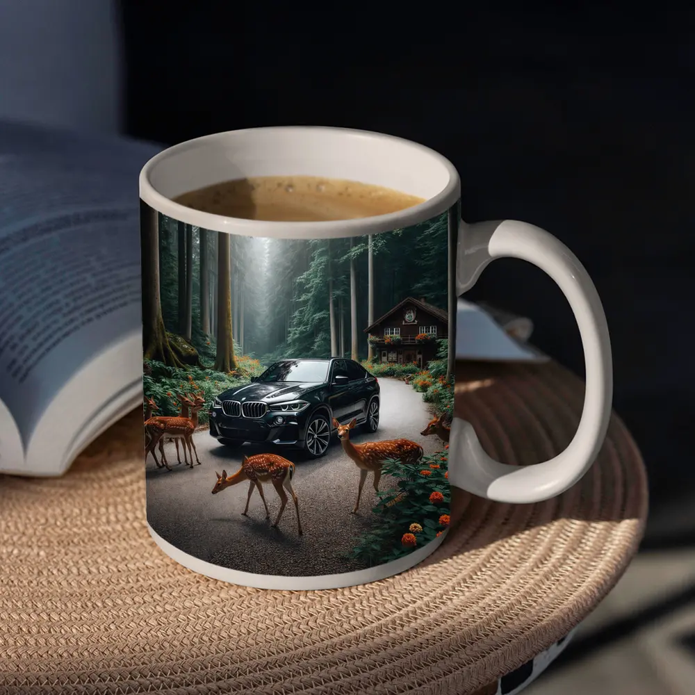 BMW X6M Black Forest Deer Encounter – Mugs