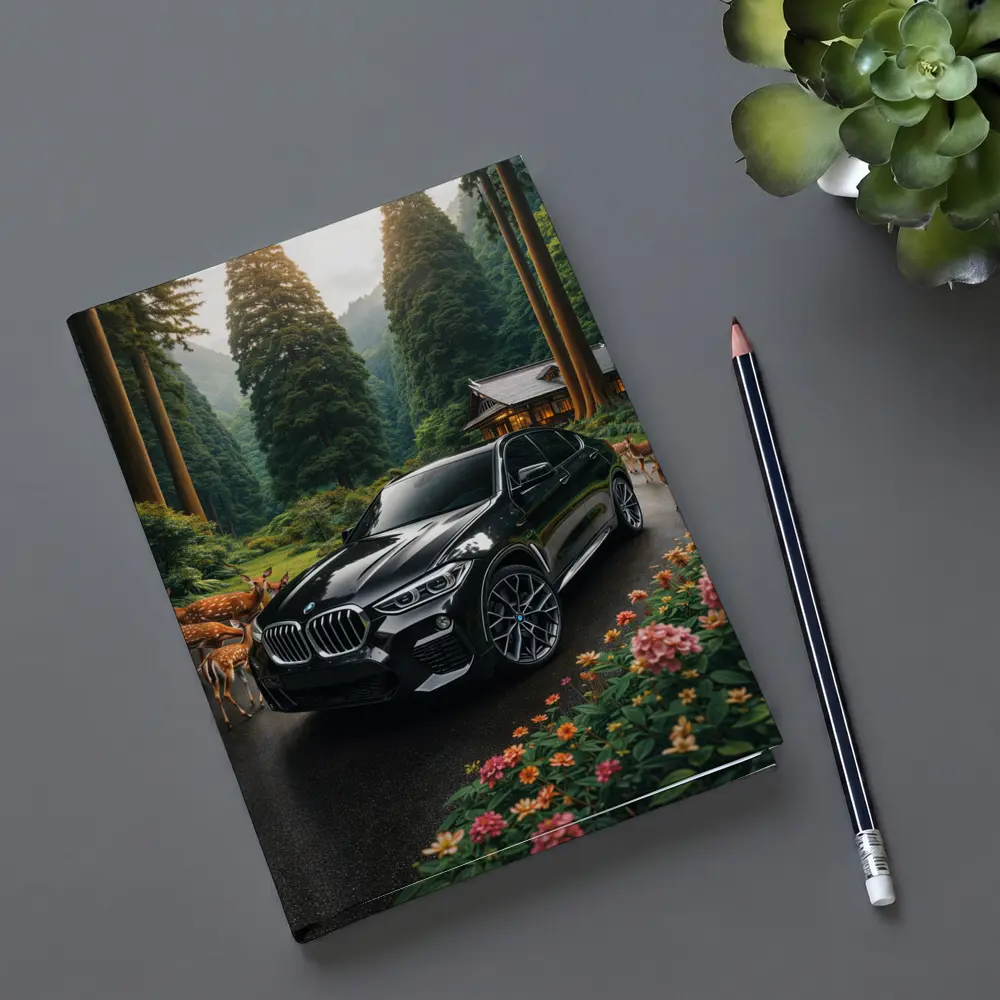 BMW X6 M Black Forest Deer Scene – Notebooks