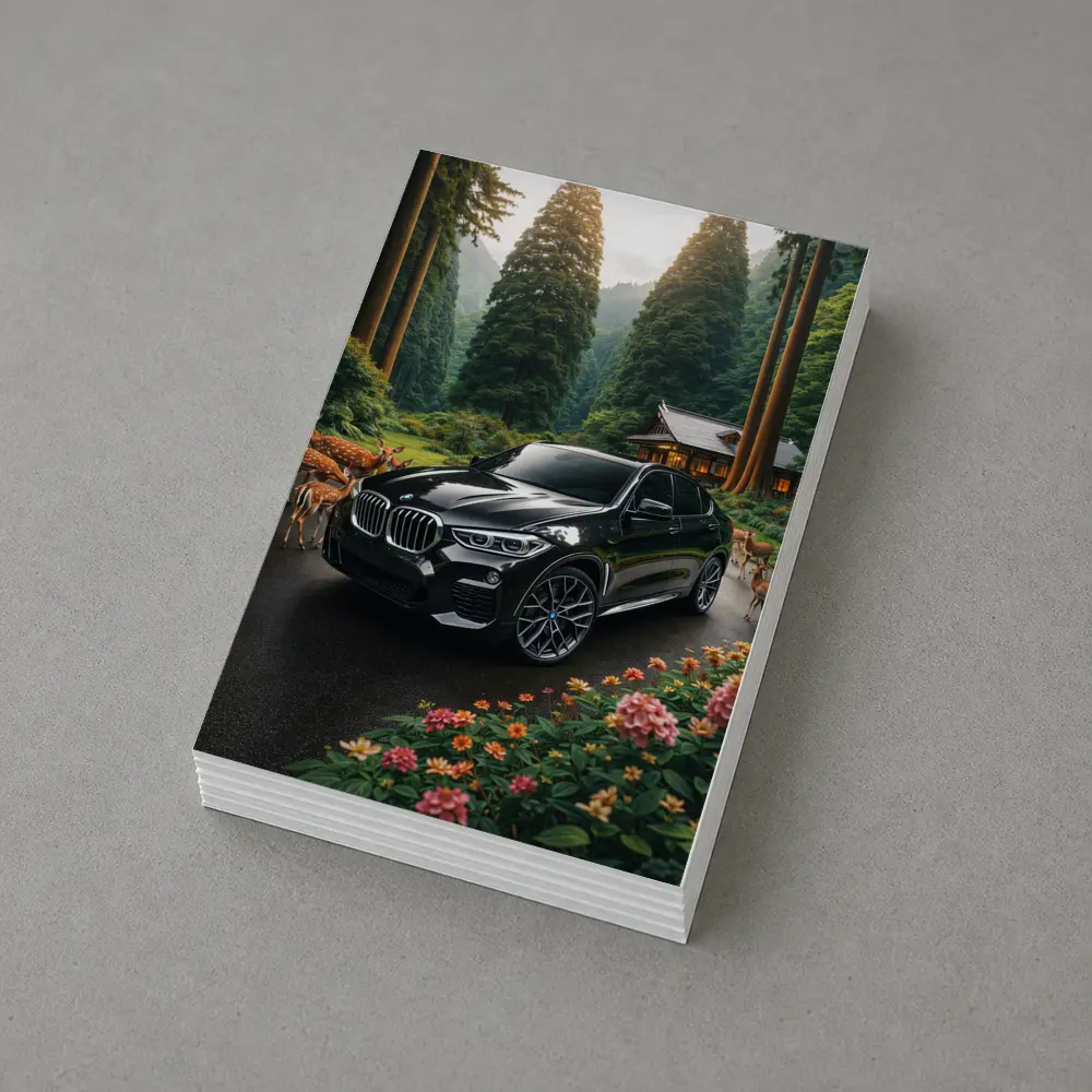 BMW X6 M Black Forest Deer Scene – Postcards
