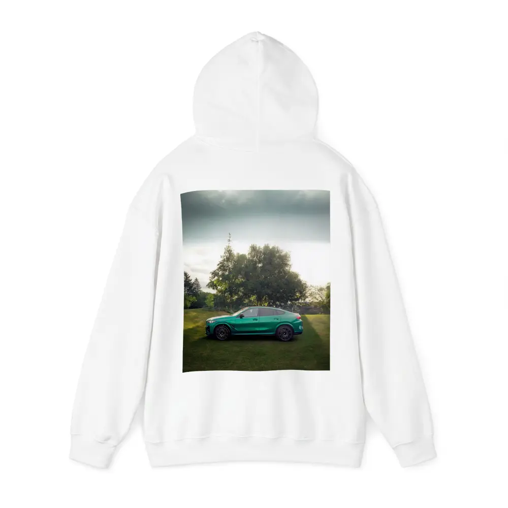 BMW X6M Green Side Profile Outdoor Setting – Hoodies