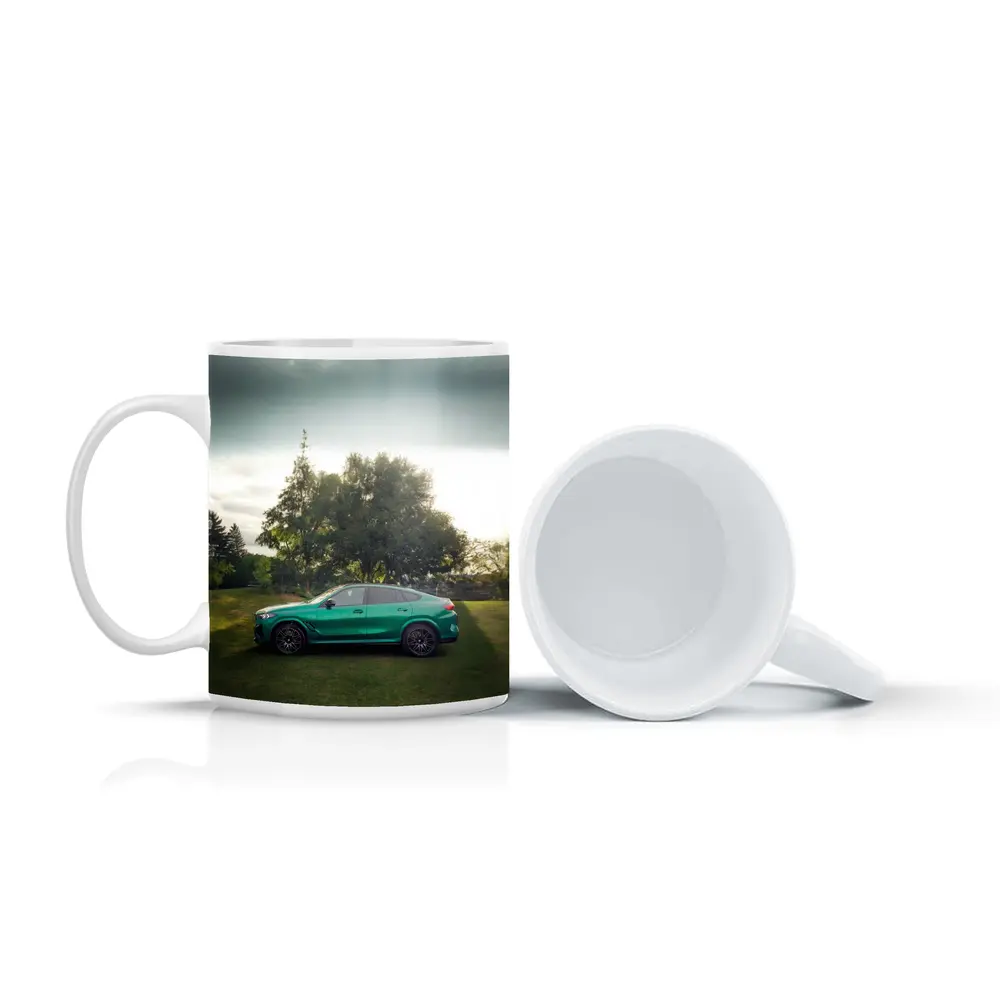 BMW X6M Green Side Profile Outdoor Setting – Mugs