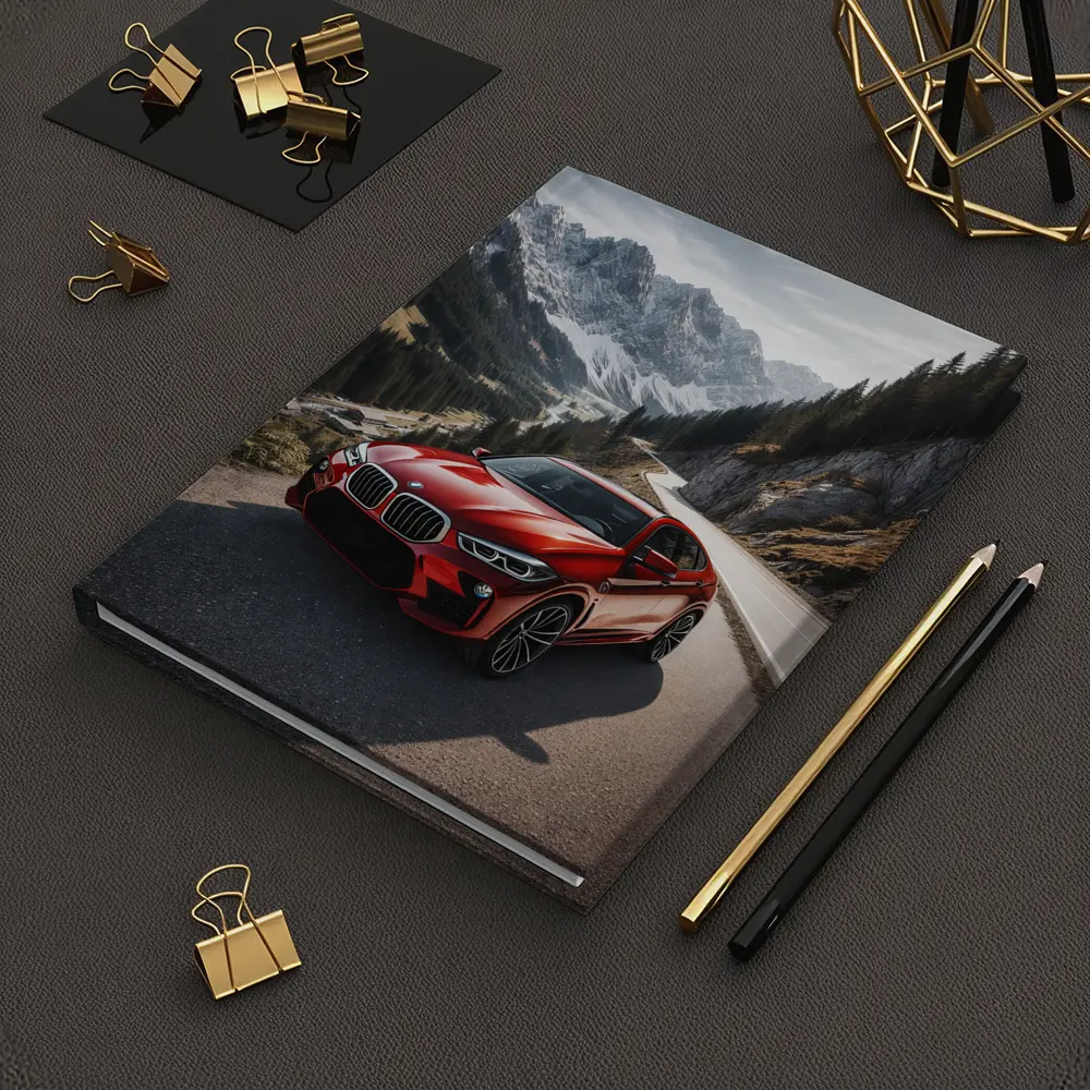 BMW X6M Red on Mountain Road – Notebooks