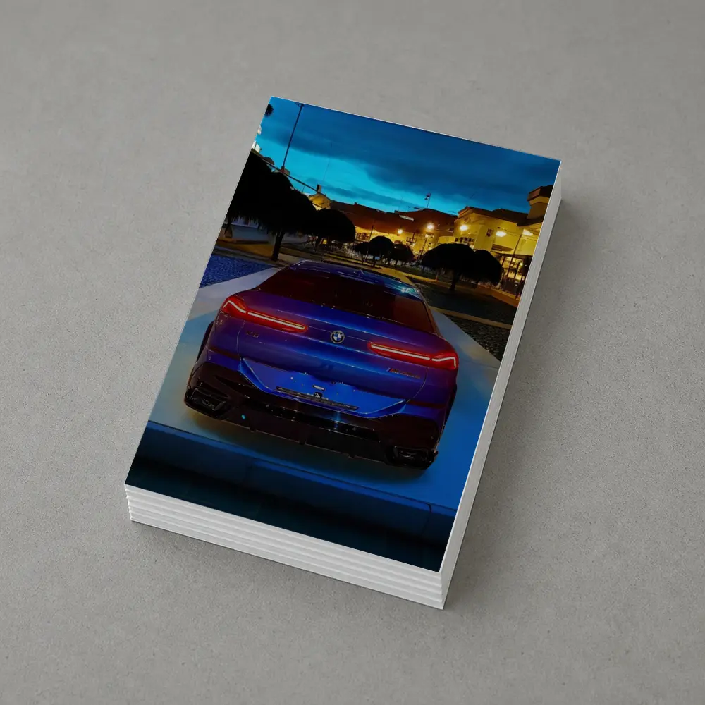 BMW X6M Dark Blue City Night – Postcards
