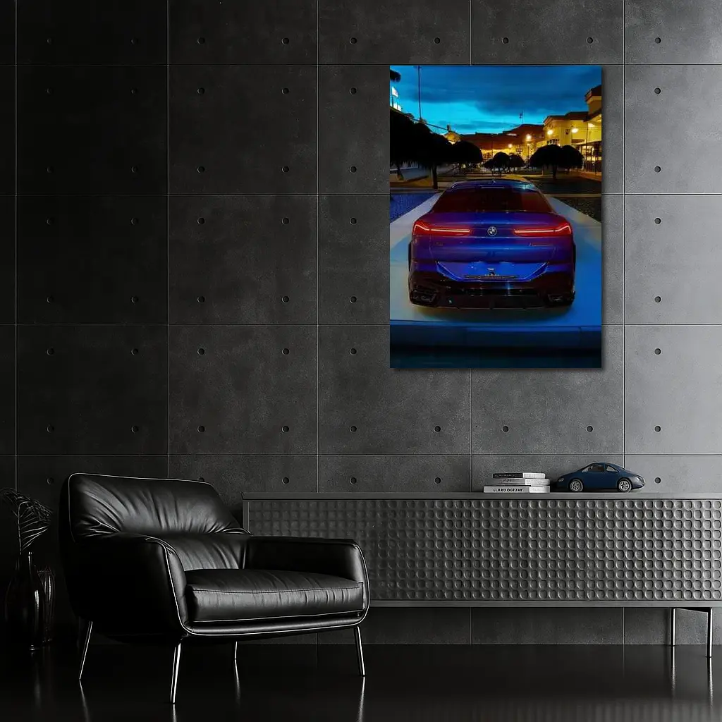 BMW X6M Dark Blue City Night – Wall Art