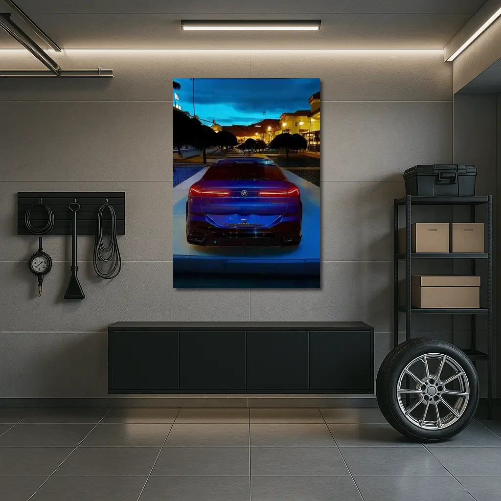 BMW X6M Dark Blue City Night – Wall Art