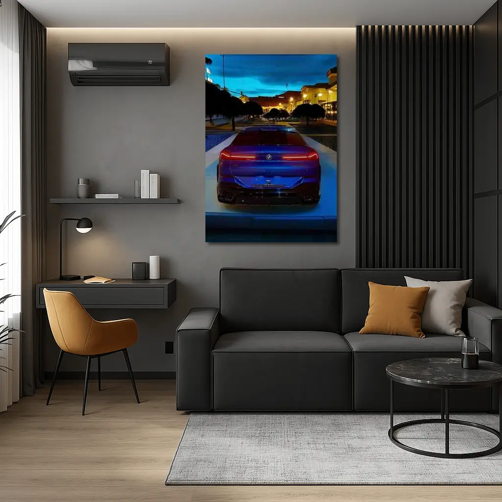BMW X6M Dark Blue City Night – Wall Art