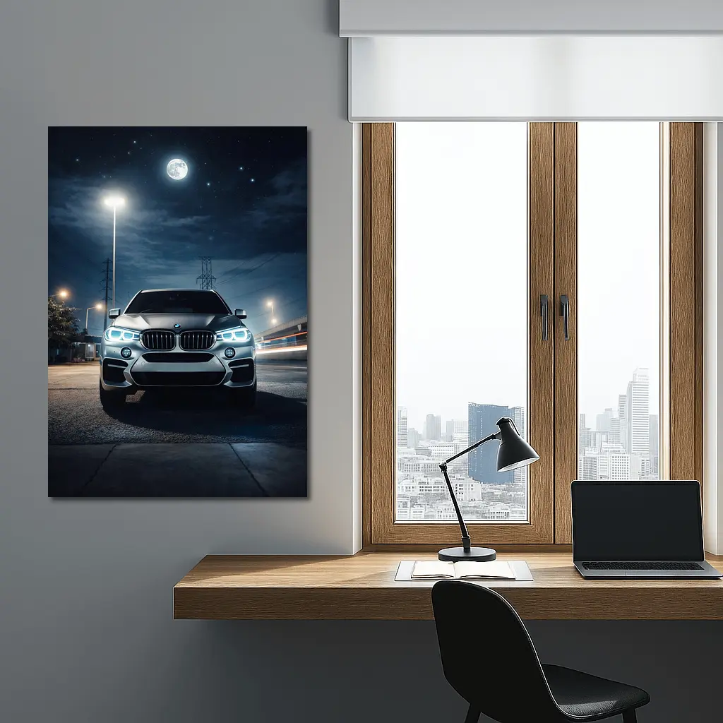 BMW X6M Front View Night Moon – Wall Art