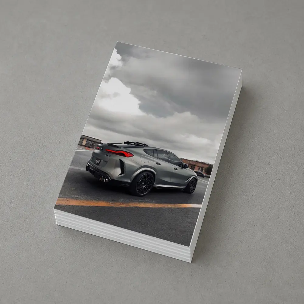 BMW X6M Gray Matte Stance Cloudy Sky – Postcards