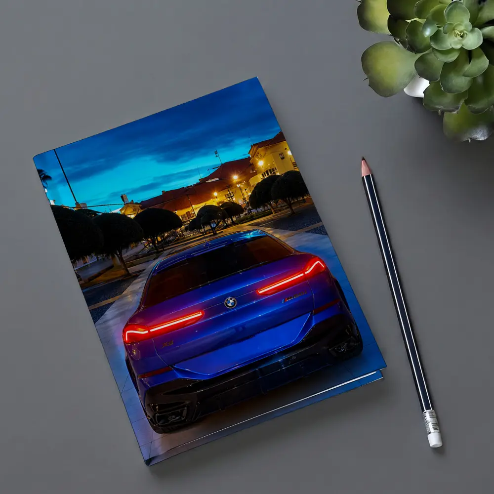 BMW X6M Blue Rear Night City Square – Notebooks