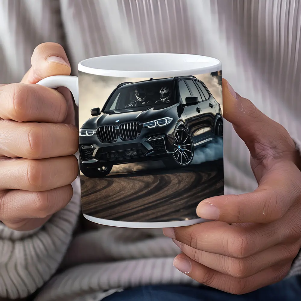 BMW X5M Drifting Black Track Smoke – Mugs