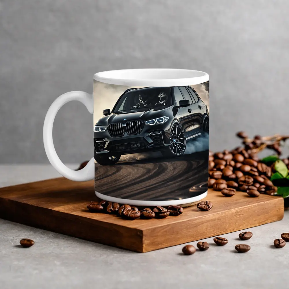 BMW X5M Drifting Black Track Smoke – Mugs