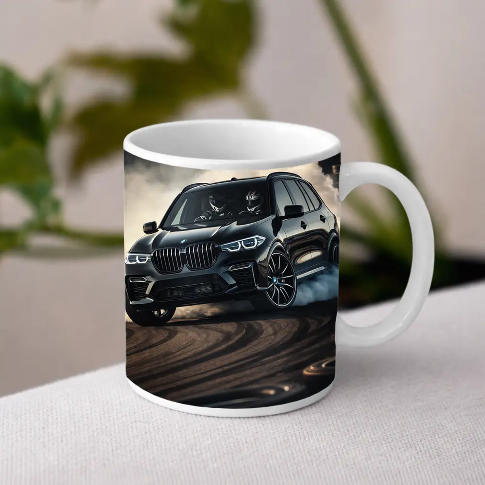 BMW X5M Drifting Black Track Smoke – Mugs