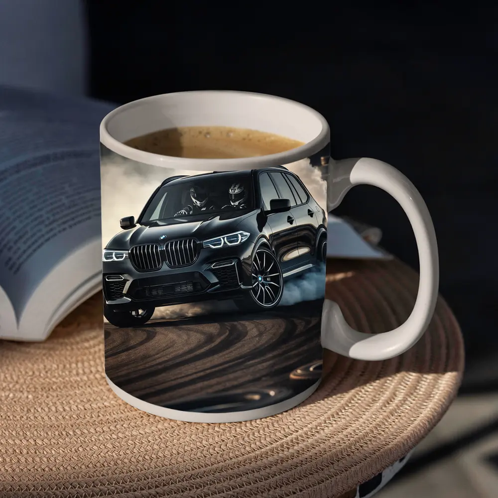 BMW X5M Drifting Black Track Smoke – Mugs