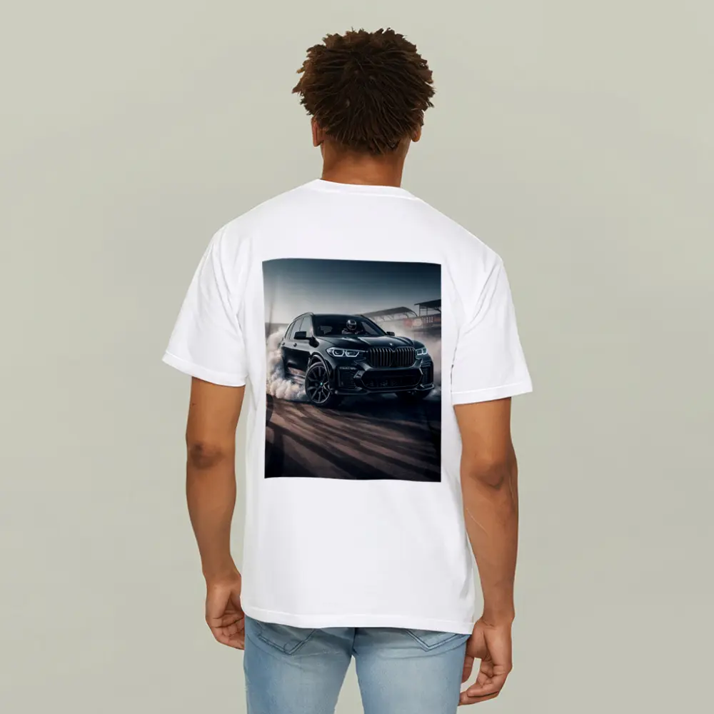 BMW X5 Black Burnout On Race Track – T-Shirts