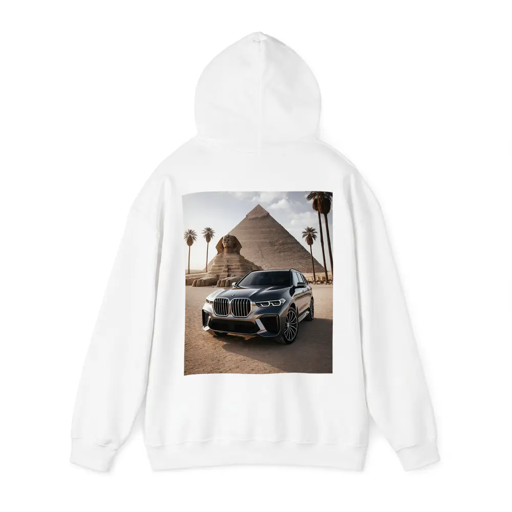 BMW X7 Parked Before Egyptian Pyramids – Hoodies