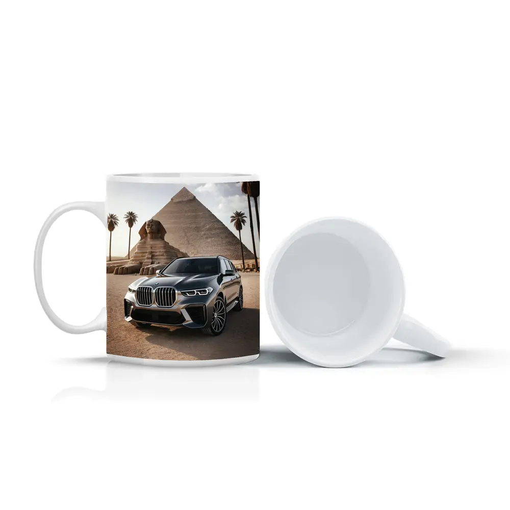 BMW X7 Parked Before Egyptian Pyramids – Mugs