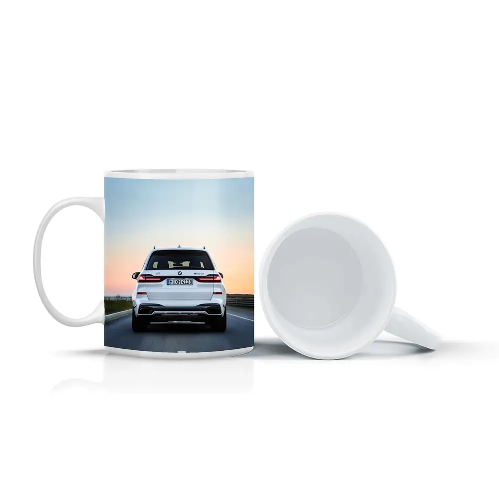 BMW X7 M50i White Highway Sunset Drive – Mugs