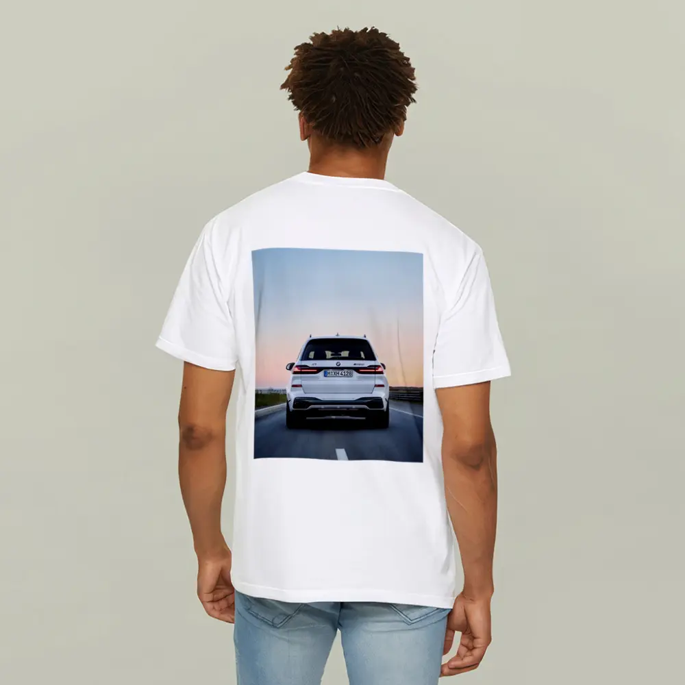 BMW X7 M50i White Highway Sunset Drive – T-Shirts