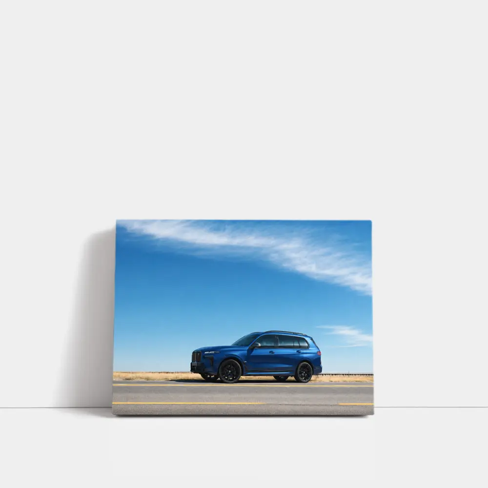 BMW X7 Blue SUV Open Road – Wall Art