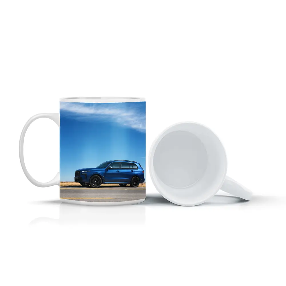 BMW X7 Blue SUV Open Road – Mugs