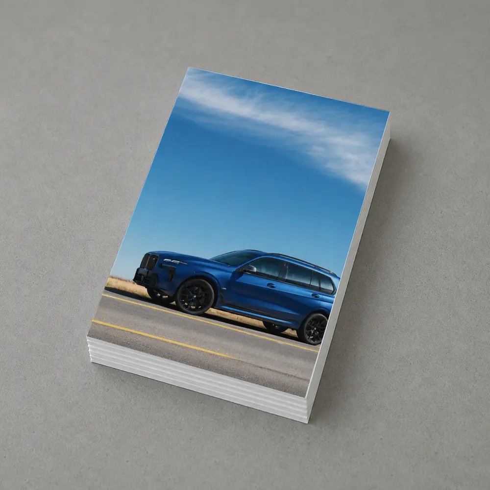BMW X7 Blue SUV Open Road – Postcards
