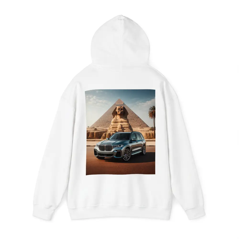 BMW X7 SUV Parked Before Egyptian Sphinx – Hoodies
