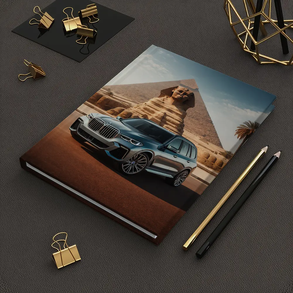 BMW X7 SUV Parked Before Egyptian Sphinx – Notebooks
