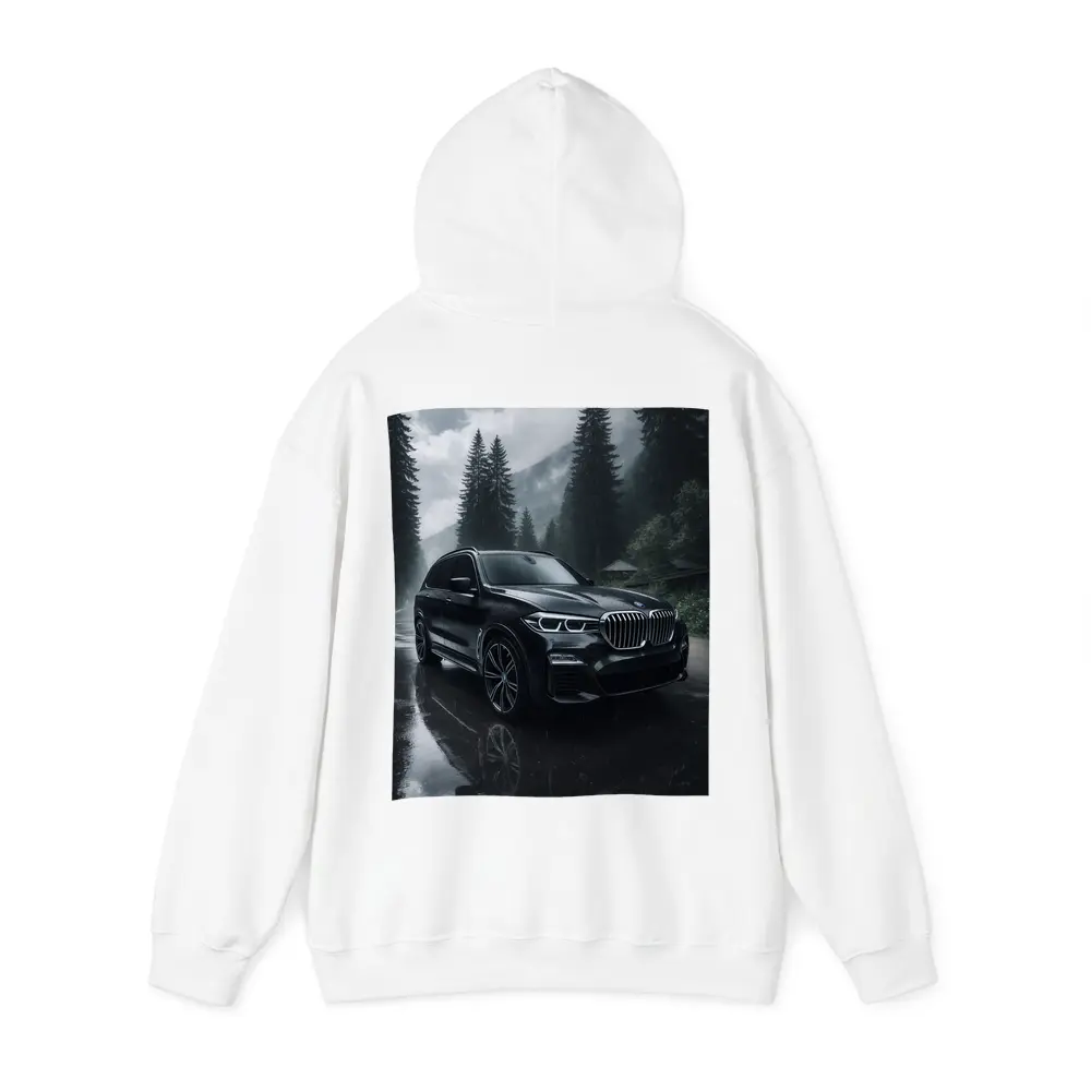 BMW X7 Rainy Forest Mountain Road – Hoodies