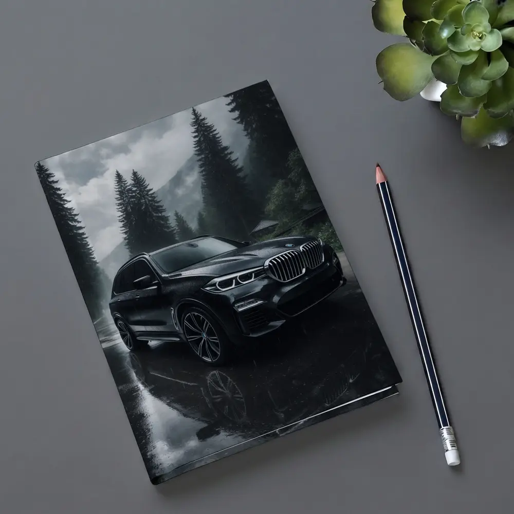 BMW X7 Rainy Forest Mountain Road – Notebooks