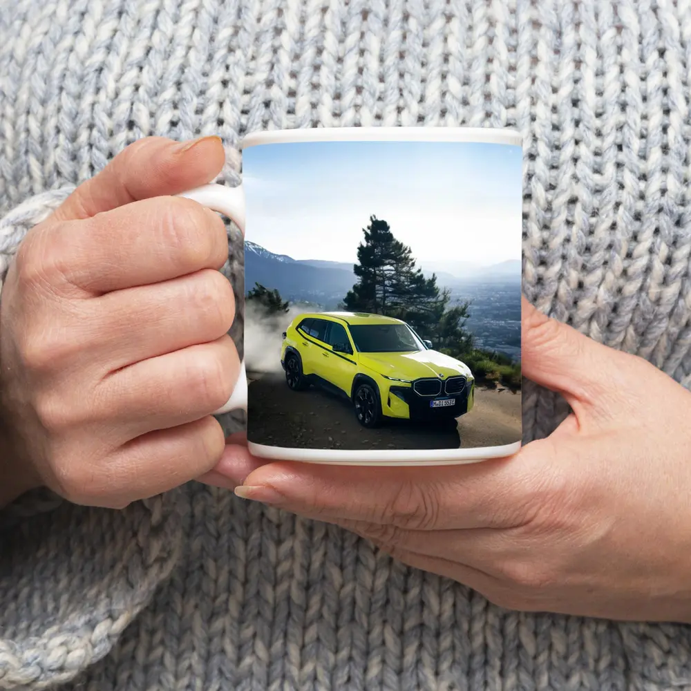 BMW XM Neon Yellow Mountain Road Drive – Mugs