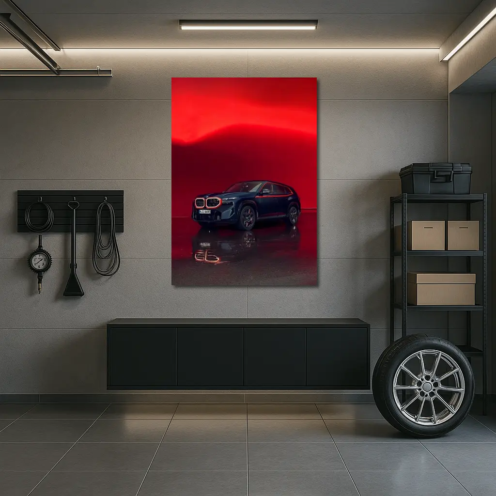BMW XM Label Red Dark Studio – Wall Art