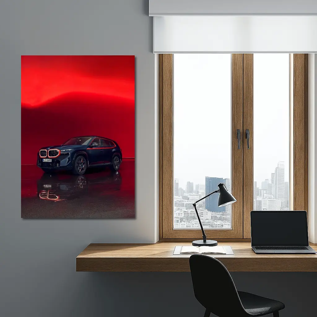BMW XM Label Red Dark Studio – Wall Art