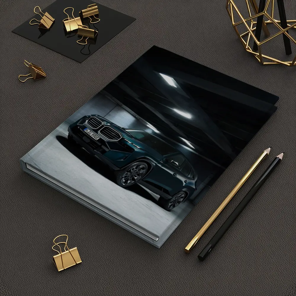 BMW XM Dark Teal Parking Garage Night – Notebooks