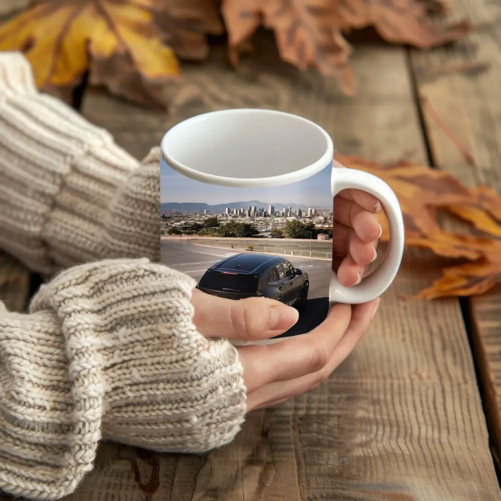 BMW XM Black SUV City Skyline Road – Mugs