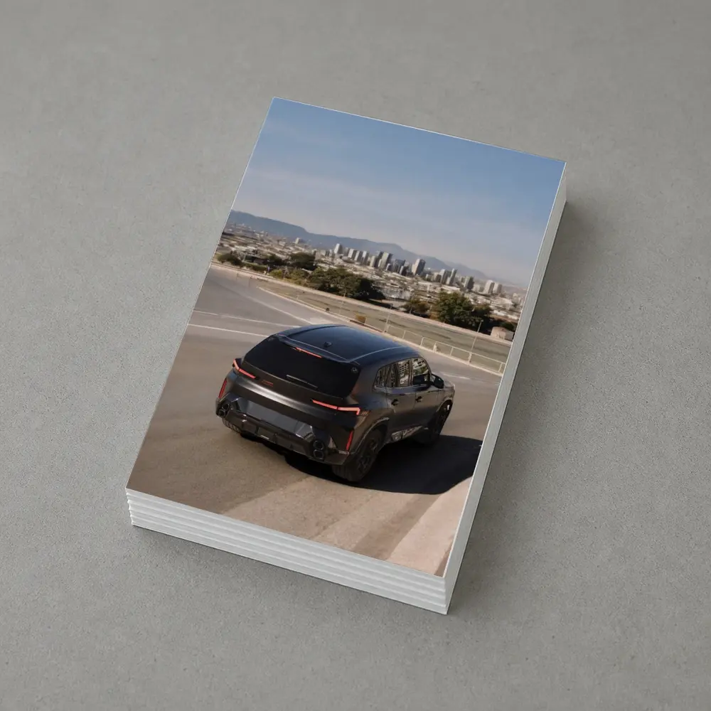 BMW XM Black SUV City Skyline Road – Postcards