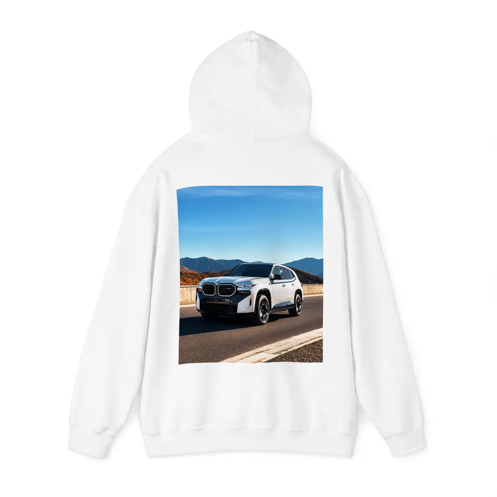 BMW XM SUV on Mountain Highway Road – Hoodies