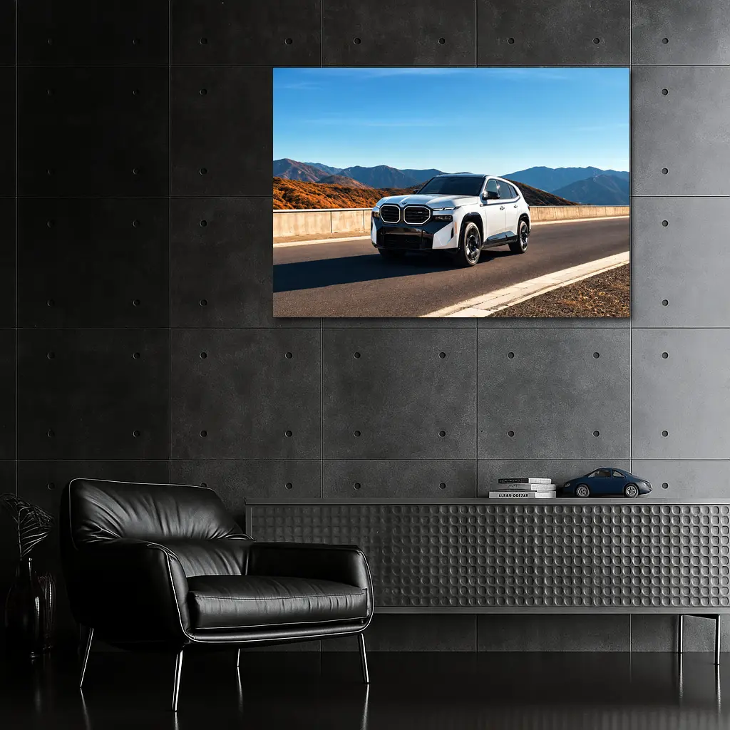 BMW XM SUV on Mountain Highway Road – Wall Art