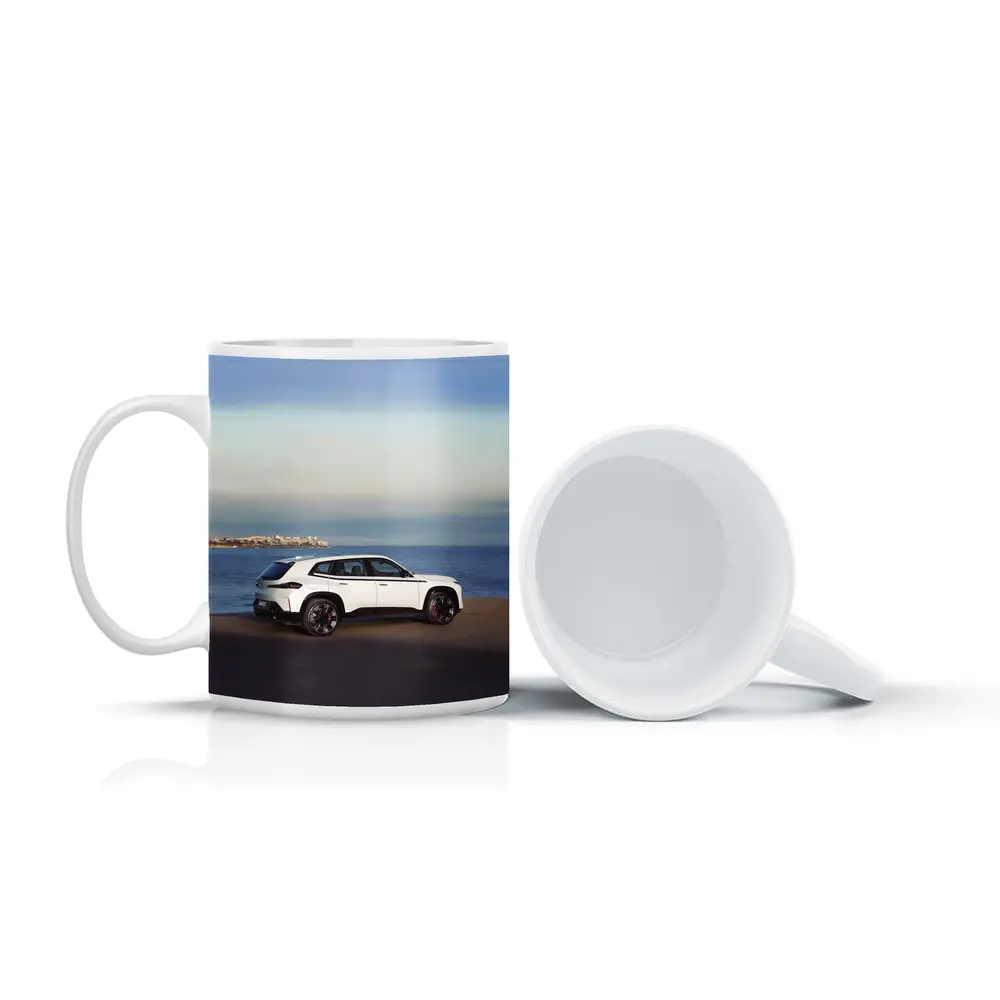 BMW XM White SUV Coastal Ocean View – Mugs