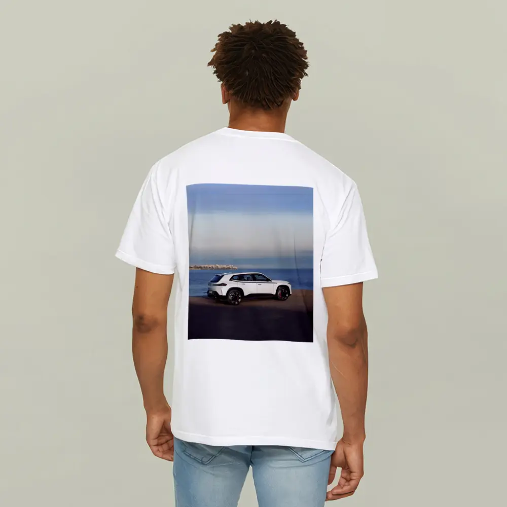 BMW XM White SUV Coastal Ocean View – T-Shirts