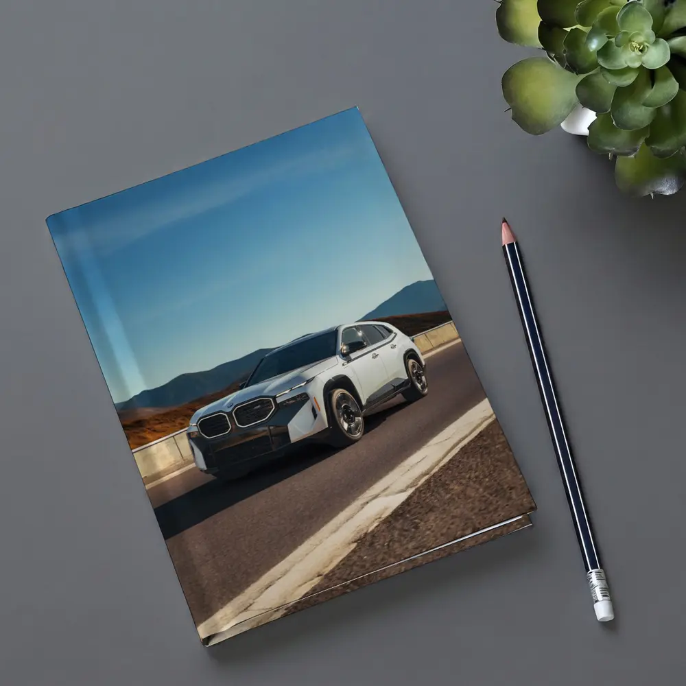 BMW XM White SUV Mountain Highway Drive – Notebooks