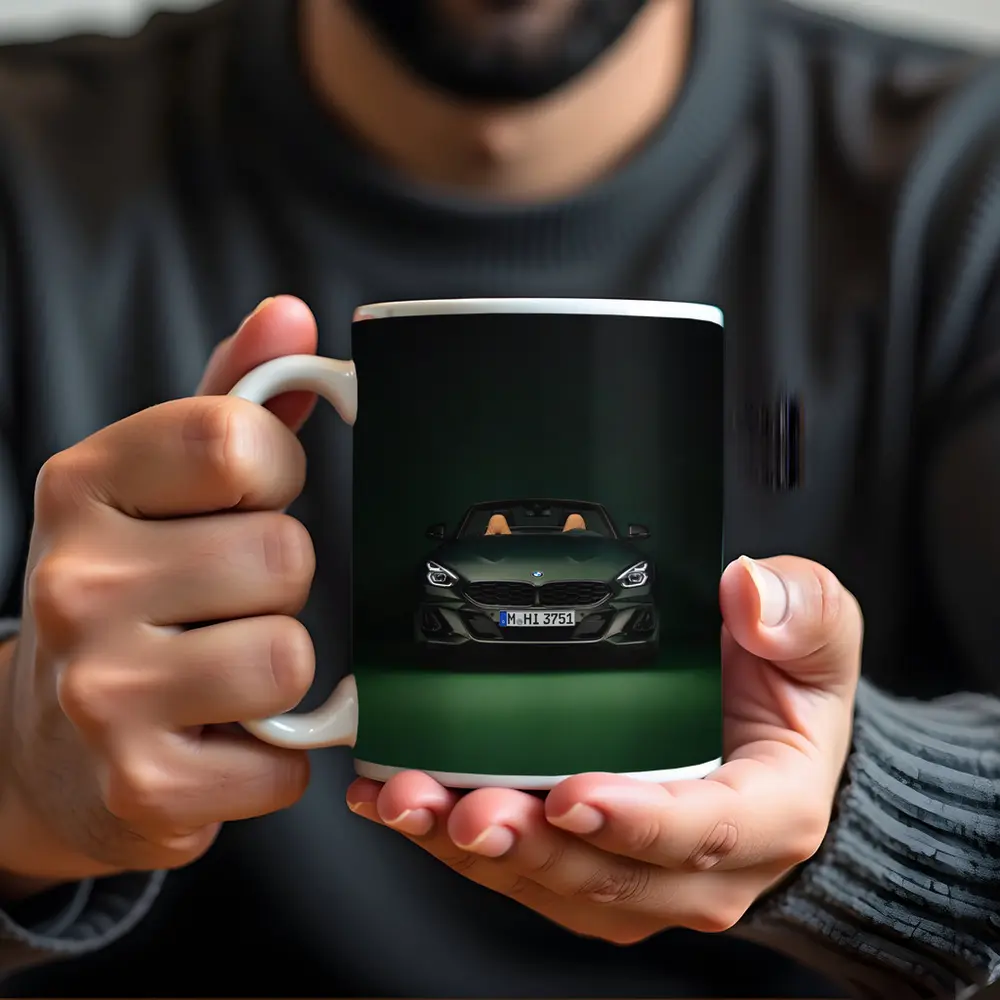 BMW Z4 Green Studio Dark Background – Mugs