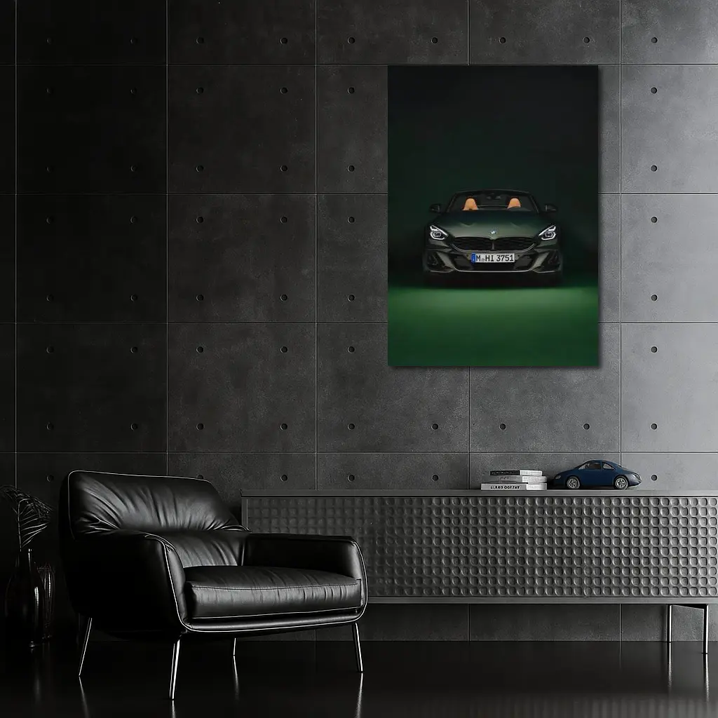 BMW Z4 Green Studio Dark Background – Wall Art