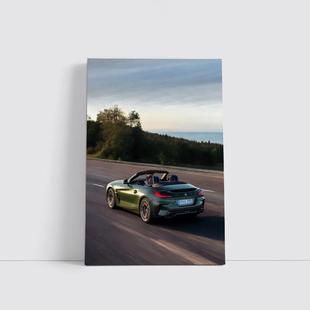 BMW Z4 M40i Green Convertible Coastal Road – Wall Art