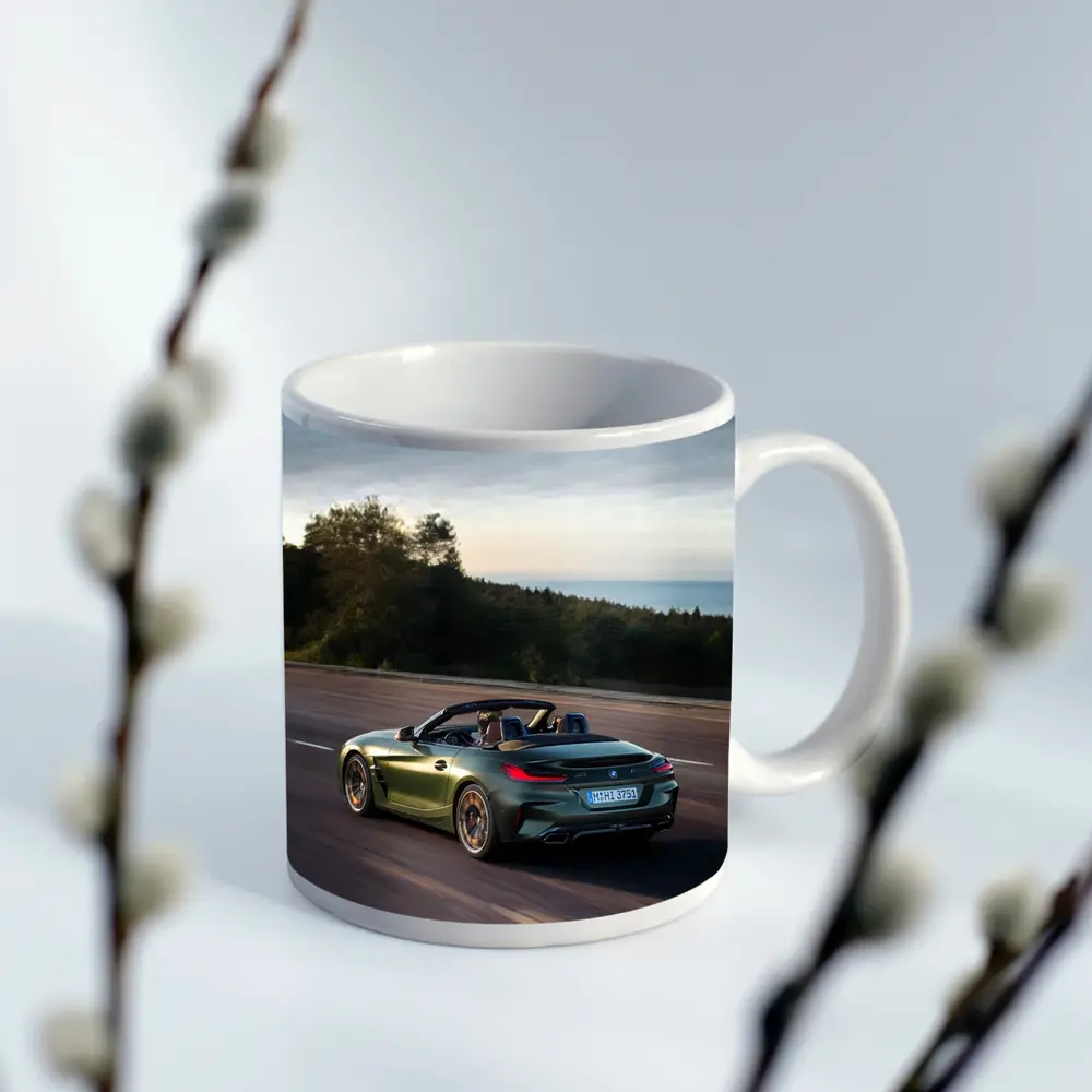 BMW Z4 M40i Green Convertible Coastal Road – Mugs