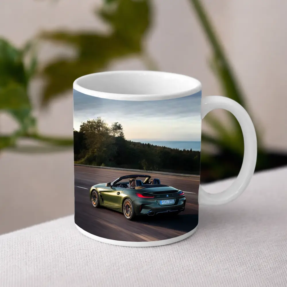 BMW Z4 M40i Green Convertible Coastal Road – Mugs