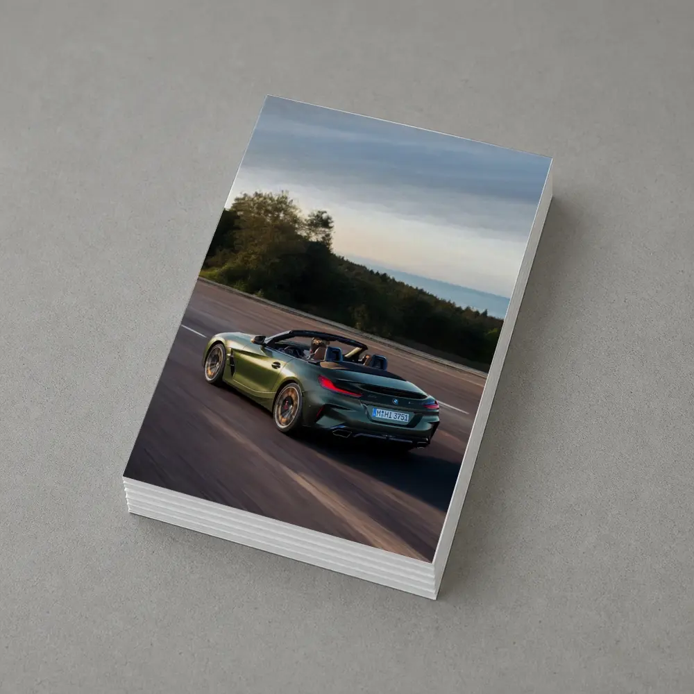 BMW Z4 M40i Green Convertible Coastal Road – Postcards